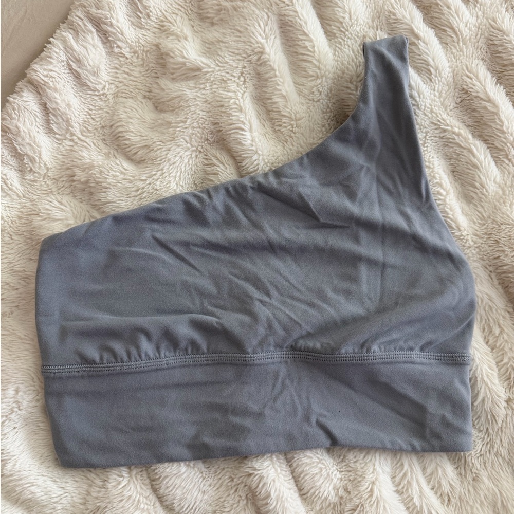 Lululemon One-Shoulder Gray Crop Top